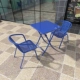 2 Bordeaux Chair+55 Iron Flouging Square Table Chleinlan