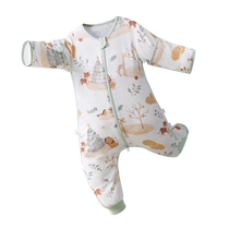 Bay Bay Valley Baby Sleeping Bag Spring Autumn Summer Thin Section Baby Bamboo Cotton Cotton Cloth Children All Season Universal Anti Kick Beaver