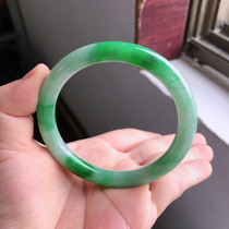 Year of the Zodiac Ice and Glutinous Small Thin Round Womens Piaoyang Green Jade Bracelet Jade Bracelet Light Luxury Natural Jade Hand