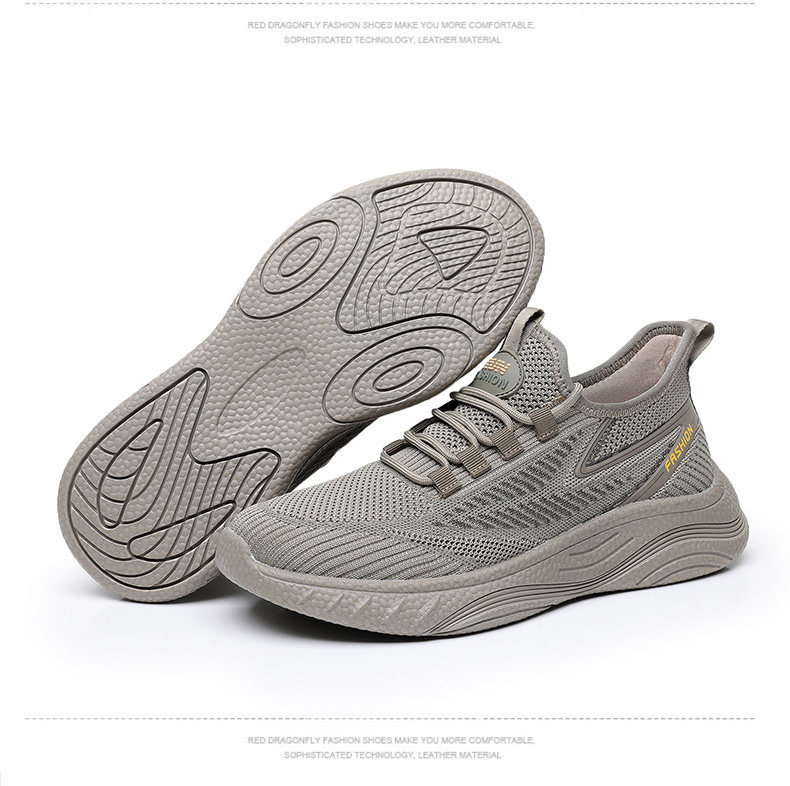 Энергичный обувь 春秋老北京布鞋男单鞋透气休闲运动爸爸鞋子防滑软底中老年健步鞋 Fu Sheng Xiang