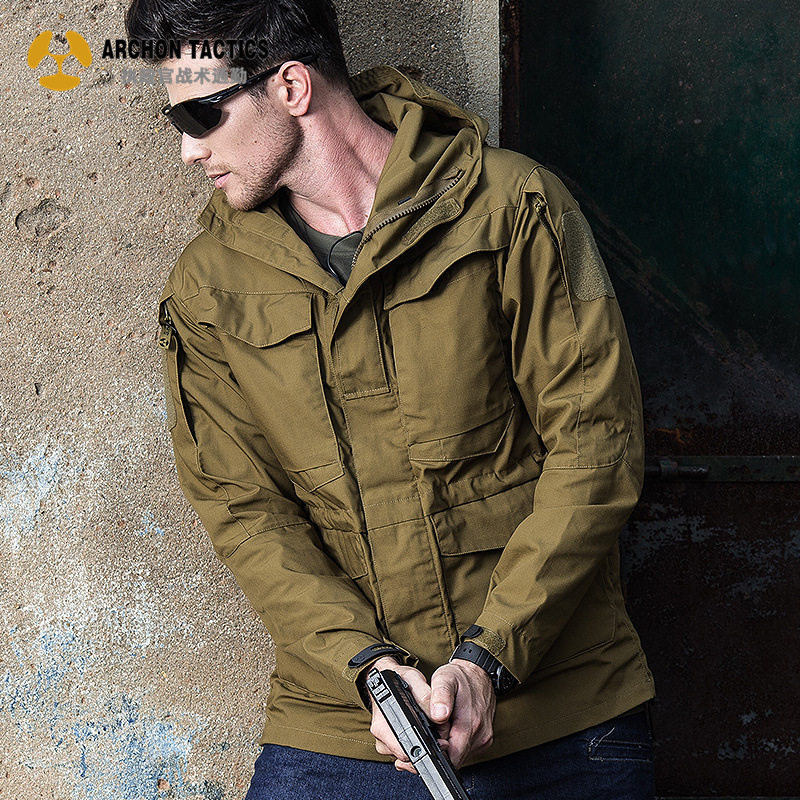 New Tactical jacket Men's medium long version Assault Clothing Autumn winter Outdoor Outdoor Waterproof Wind Clothing Camouflak Jacket