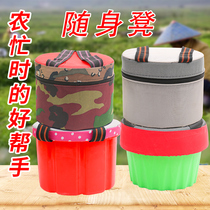 Special stool for greenhouse work Leather pier Plastic garlic pier storage bucket Storage lazy stool portable foam agricultural stool