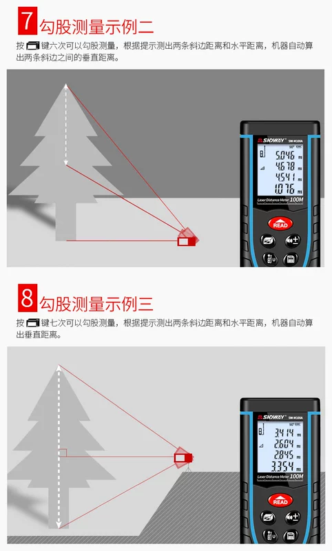 Shendawei cầm tay máy đo xa laser có độ chính xác cao hồng ngoại dụng cụ đo phòng dụng cụ đo thước điện tử chính hãng miễn phí vận chuyển