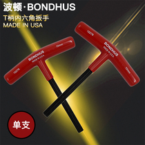 American Burton BONDHUS metric T-type flat head hex wrench 3 5 6mm imported hex screwdriver