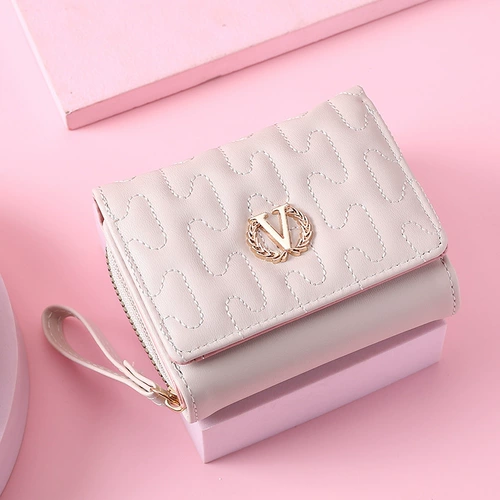 Короткий бумажник, кошелек, короткая сумка через плечо, с вышивкой