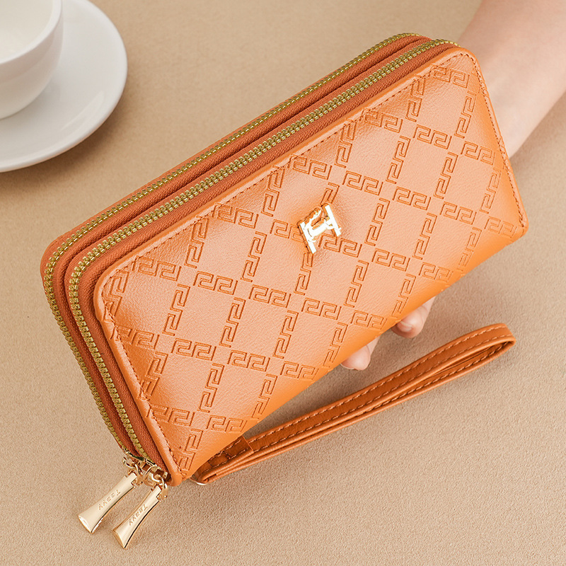 Women's Wallet, Long Double-Zipper Mobile Phone Bag, Student Wallet, Large Capacity Clutch Bag, Soft Coin Purse Women's Wallet, Long Double-Zipper Mobile Phone Bag, Student Wallet, Large Capacity Clutch Bag, Soft Coin Purse