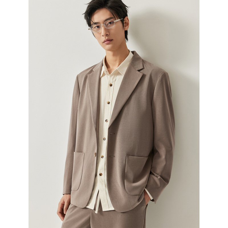 Spring Lightweight Anti-Wrinkle Casual Suit for Men 2026 New Style High-End Stylish Striped Suit Jacket