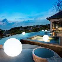 led waterproof ball lamp outdoor creative luminous charging pool fountain villa hotel courtyard swimming pool floating