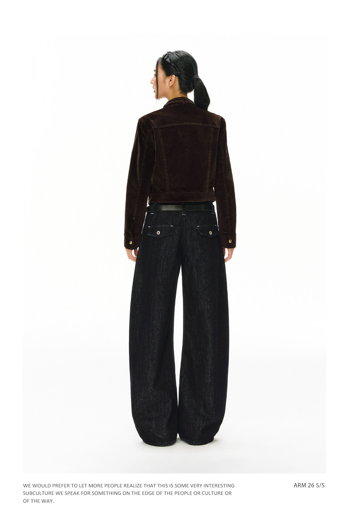 ARISEISM Retro Low-Rise Wide-Leg Jeans