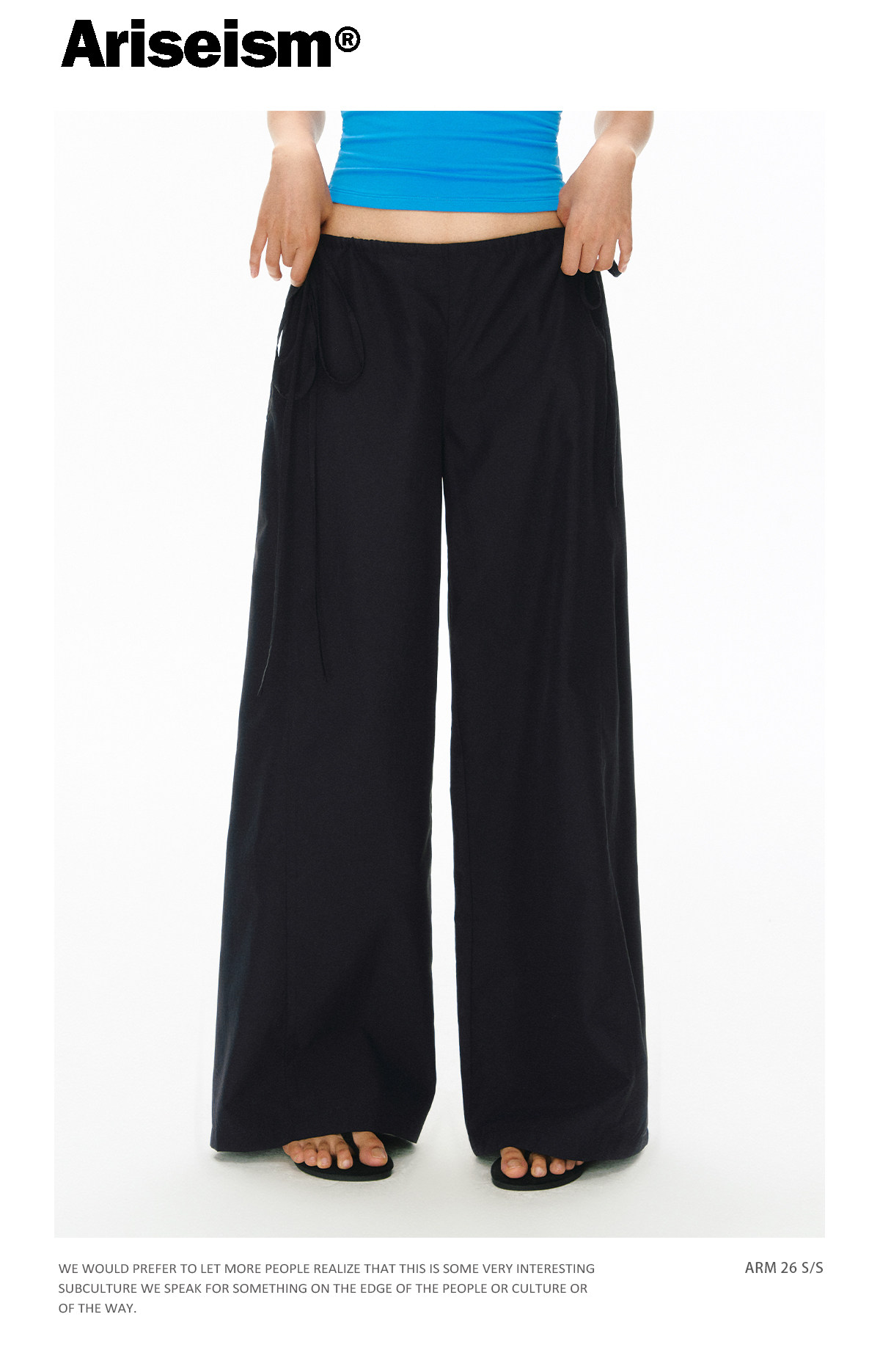ARISEISM Low-Waist Wide-Leg Cargo Trousers