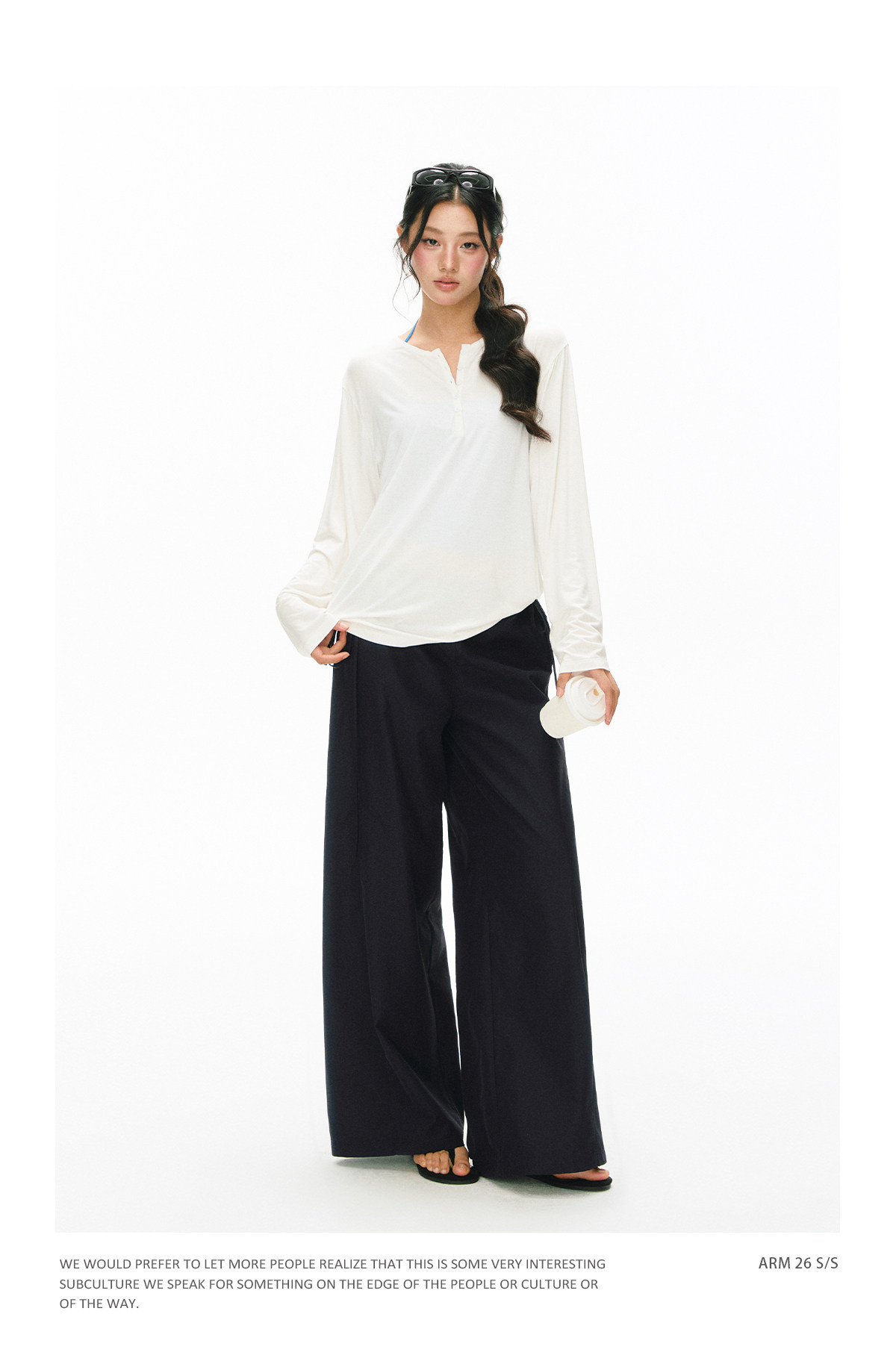 ARISEISM Low-Waist Wide-Leg Cargo Trousers