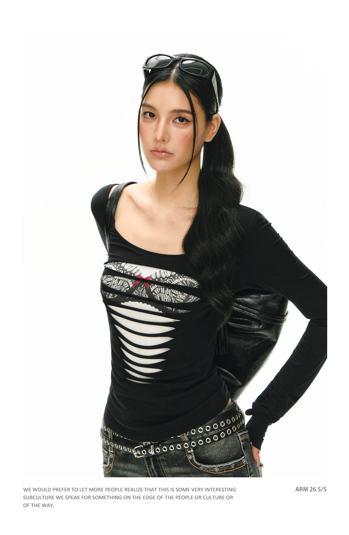 ARISEISM Retro Cropped Long-Sleeve Tee