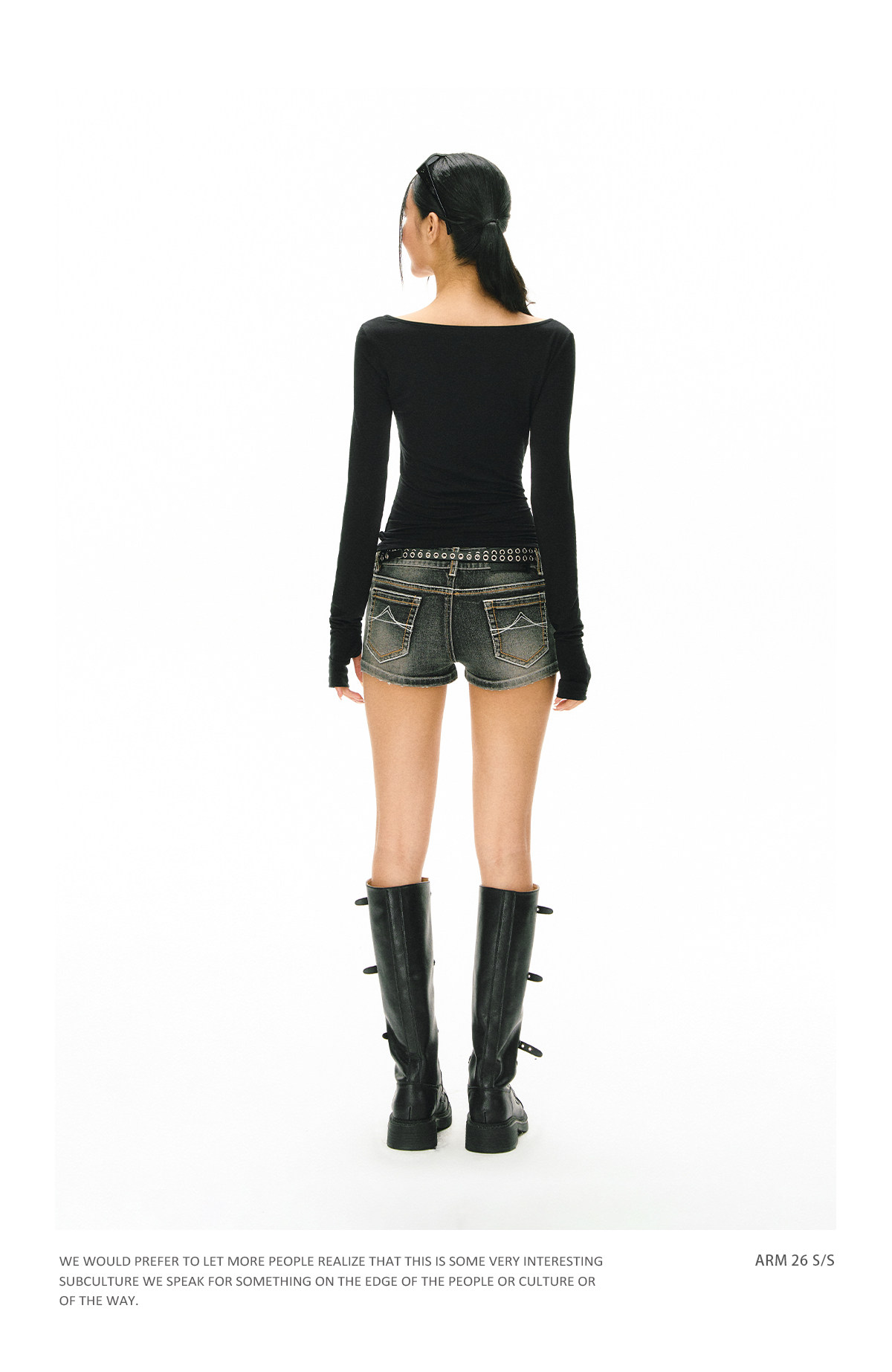 ARISEISM Retro Cropped Long-Sleeve Tee