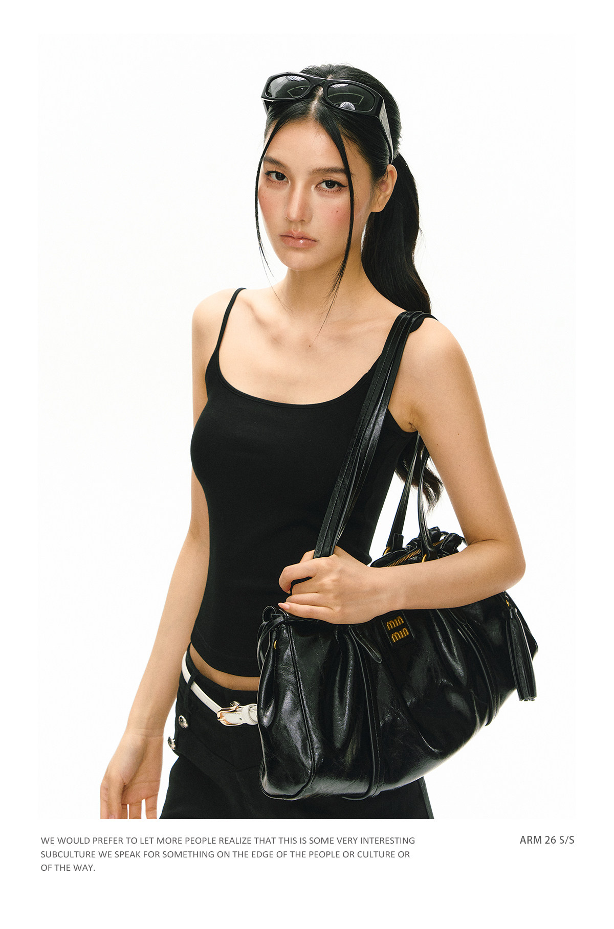ARISEISM Black Cropped Cami Jacket Set