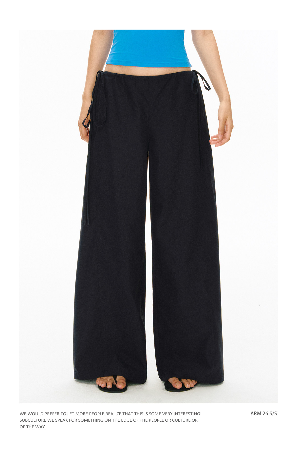 ARISEISM Low-Waist Wide-Leg Cargo Trousers