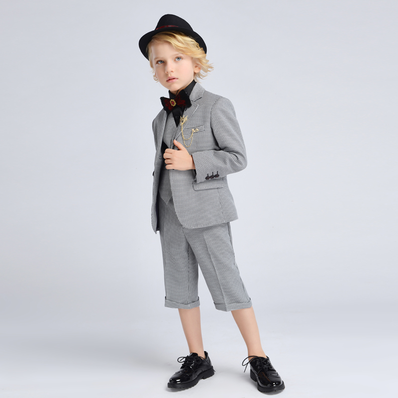 Inmyopinion 2019 chàng trai mới ăn mặc hoa cậu bé phù hợp với sàn catwalk childrens phù hợp với ngàn con chim kẻ sọc chủ inge.