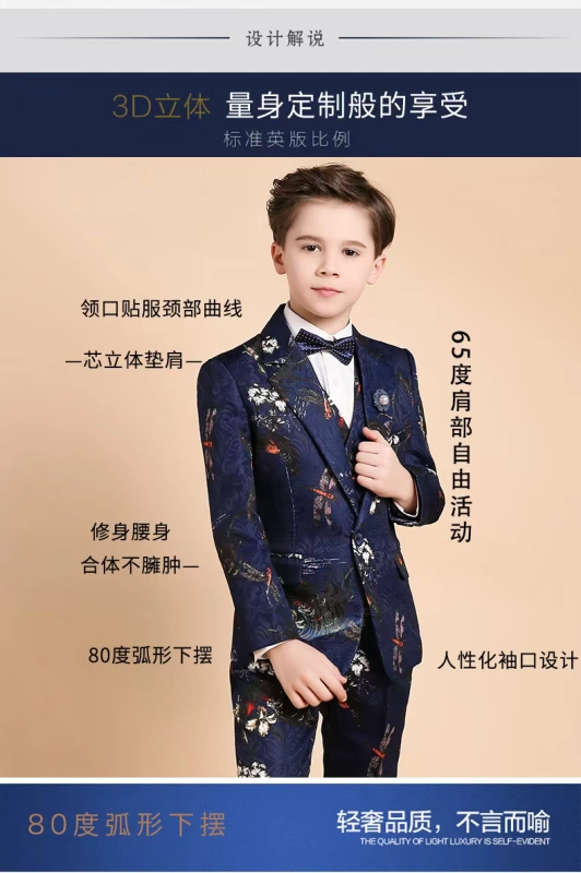 Inmyopinion 2018 new boy catwalk dress hoa girl suit phù hợp với trang phục piano