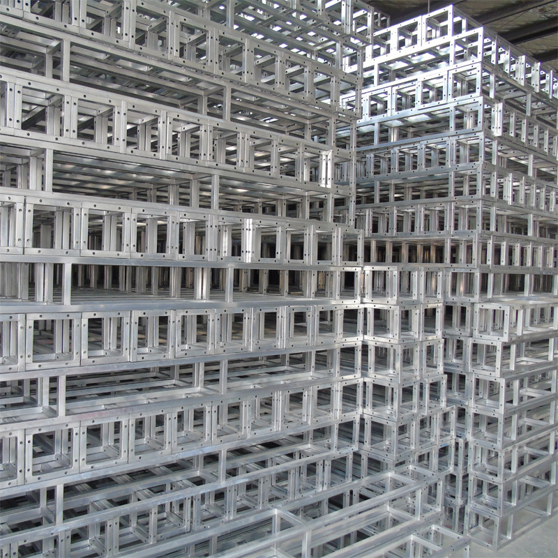 Hot-dip galvanized square pipe truss steel frame Wedding Stage Shelf Truss Spray Painted 20 Line Shelf Background Manufacturer Direct Sales
