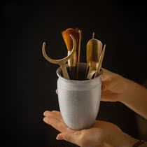 Tea Yan Moon Sheen Pure Copper Pure Silver Tea Road Six Gentleman Tea Clip with Silver Tea Accessories Suit Zero Fit Big Full Merit Tea Furniture