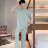 Пижама, летние шелковые штаны, короткий рукав, осенняя, большой размер