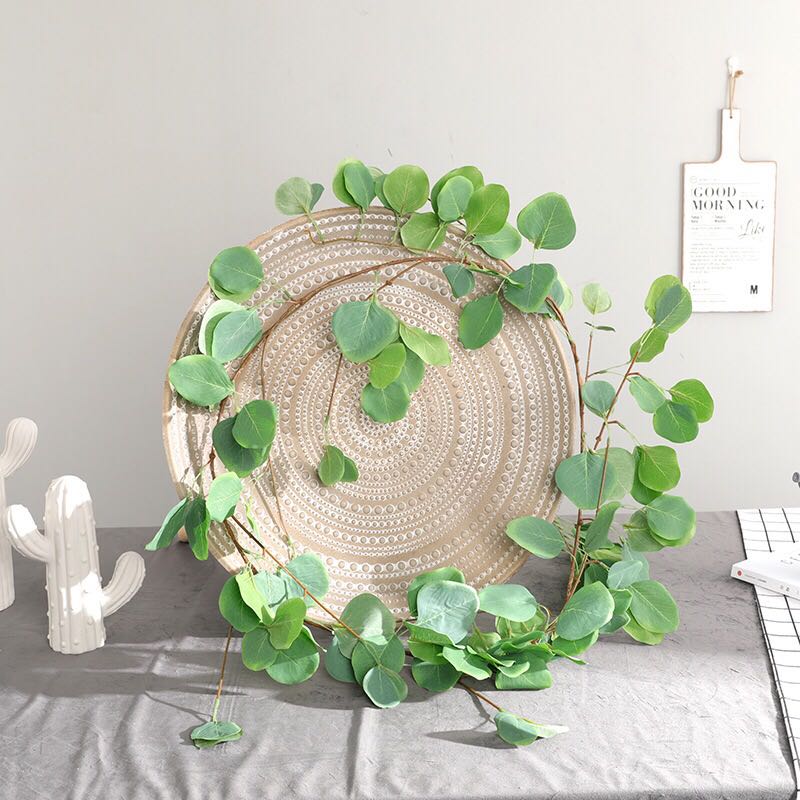 Simulated eucalyptus rattan decoration