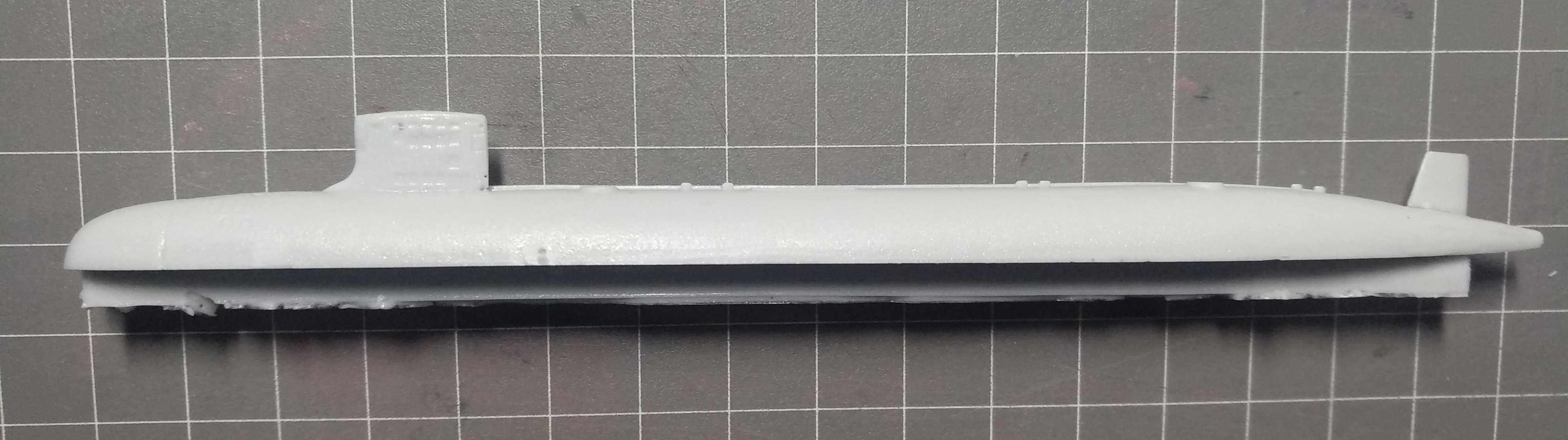 1700 US Navy Virginiya nuclear submarine waterline version and full bottom version