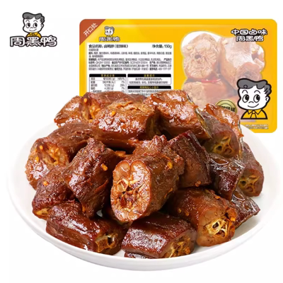 旗舰店周黑鸭鸭脖鸭锁骨卤味