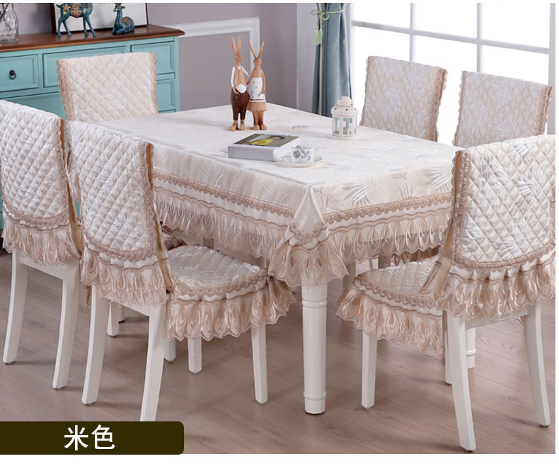Khăn trải bàn khăn trải bàn vải bọc ghế đệm đặt ghế chống thấm nước cotton lanh nhỏ tươi châu Âu đơn giản mẫu khăn trải bàn đẹp