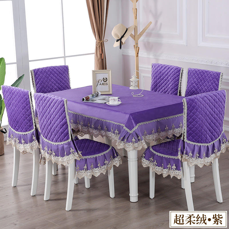 Khăn trải bàn khăn trải bàn vải bọc ghế đệm đặt ghế chống thấm nước cotton lanh nhỏ tươi châu Âu đơn giản mẫu khăn trải bàn đẹp
