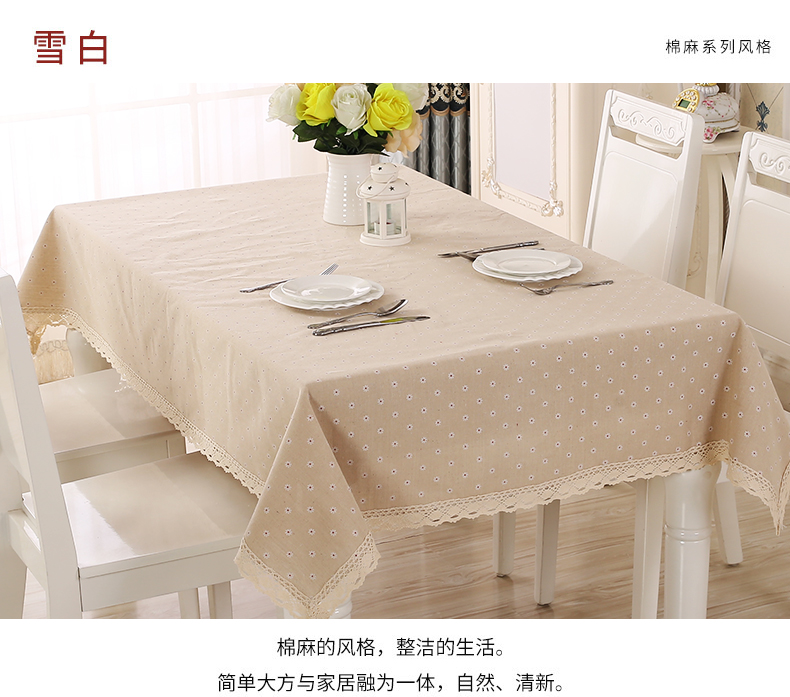 Khăn trải bàn bằng vải cotton kiểu châu Âu Bàn ăn hình chữ nhật vải nhỏ Bàn trà tươi nhỏ bọc vải khăn trải bàn tiệc cưới