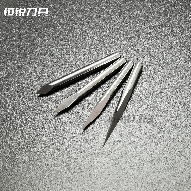 Hengrui 3 175 triangular sharp knife advertising computer jade metal engraving machine tool center straight knife wood carving tool