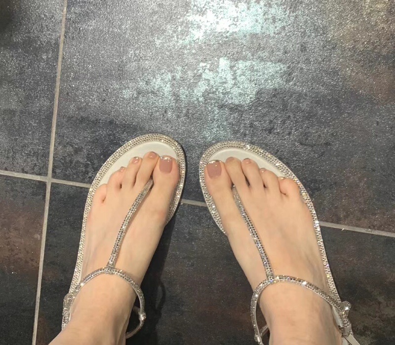 Wearable Toenail Patches, Finished Product, Removable Nail Patches, Whitening Summer Toenail Manicure Patches, Sparkling Bride