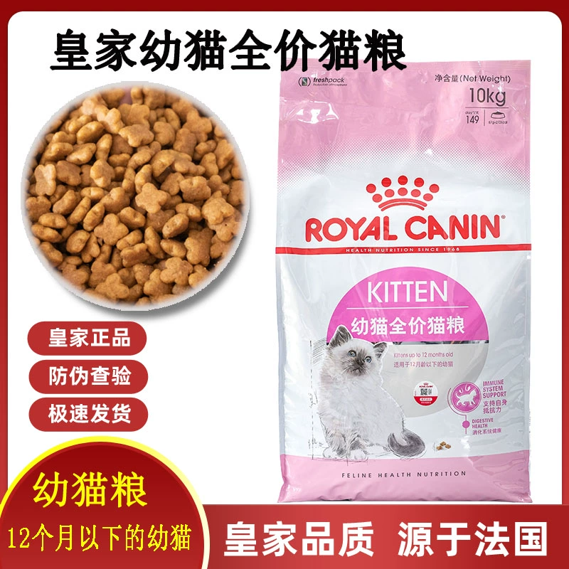 Chính hãng Quảng Đông Royal Kitten Cat Thức ăn cho mèo K36 Thức ăn cho mèo cái Thức ăn cho mèo con Thức ăn cho con bú Thức ăn cho mèo 10kg Thức ăn chủ yếu cho mèo - Cat Staples