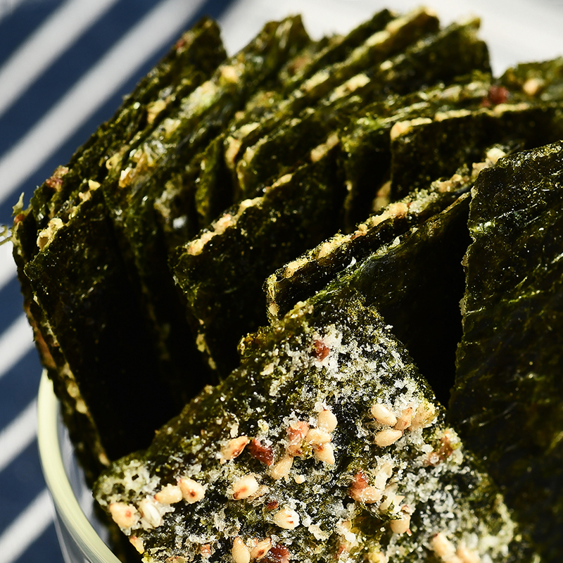 September to eat seaweed sandwich chips Ready-to-eat Sesame flavor No added children pregnant women casual snacks bagged