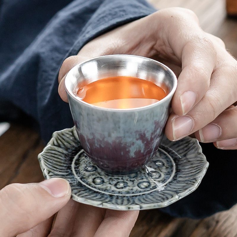 True sheng coppering. As silver tea set the whole up ceramic kung fu tea tea tea cup household gifts