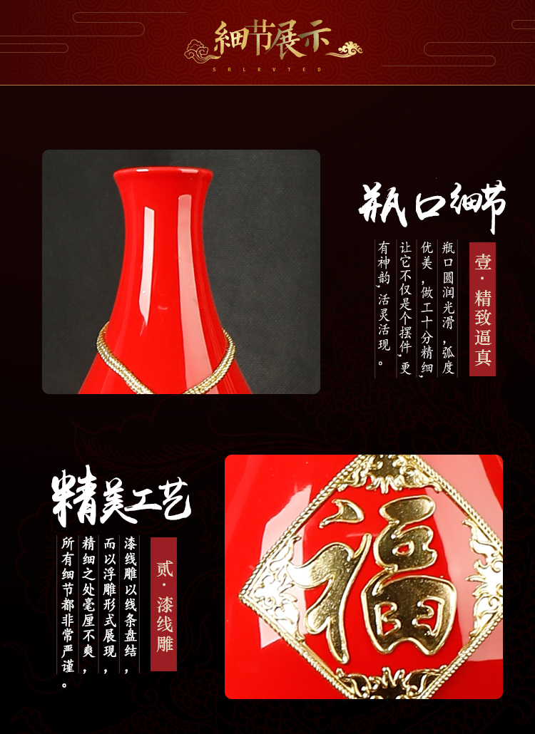 Really sheng paint line carve ssangyong offer f ceramics furnishing articles furnishing articles handicrafts gourd ferro, auspicious birthday birthday
