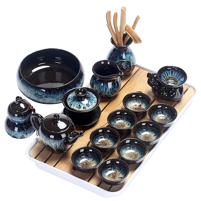 True sheng up ceramic cups tea set tea tureen teapot tea kungfu tea tea tray package