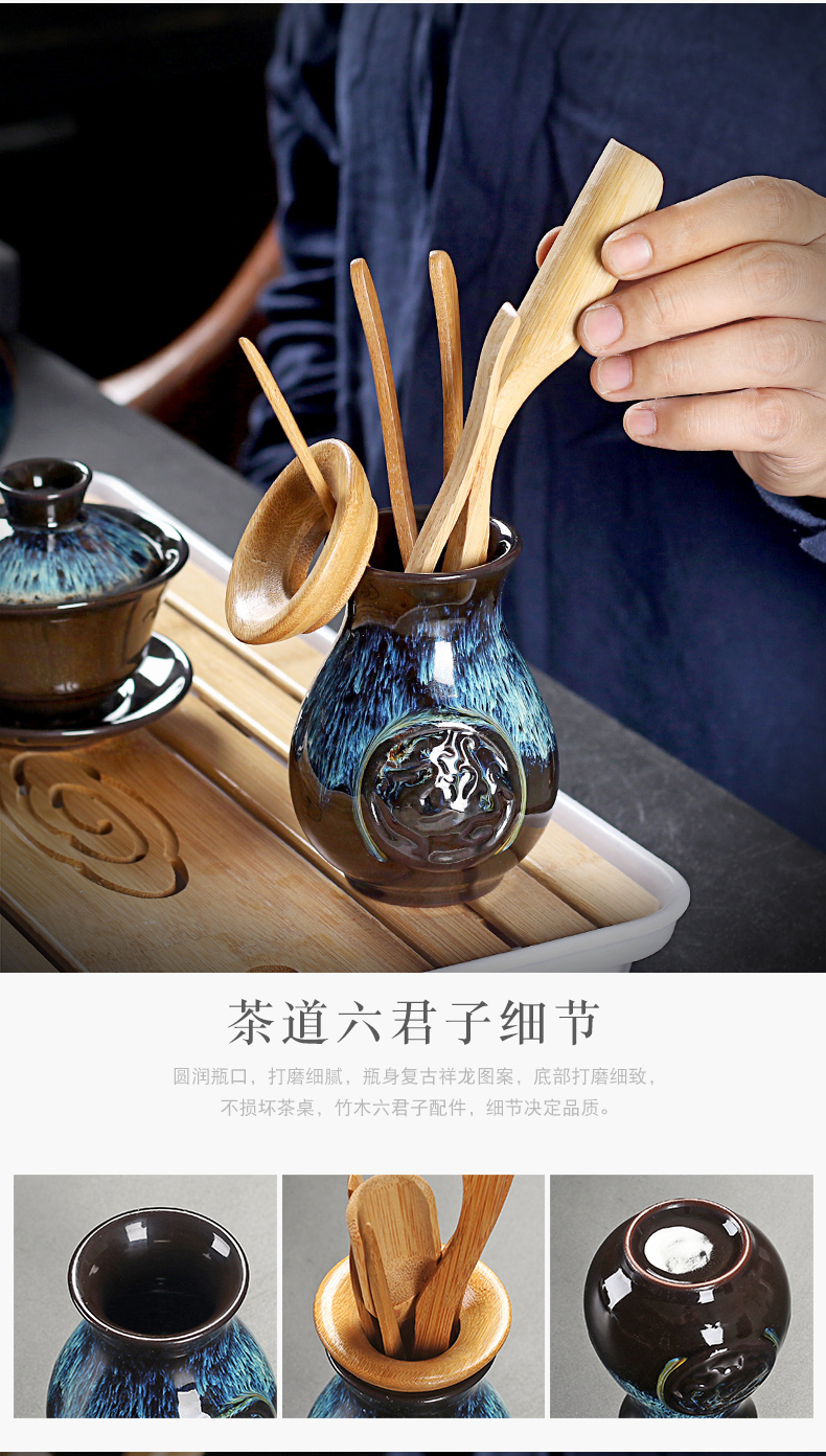 True sheng up ceramic cups tea set tea tureen teapot tea kungfu tea tea tray package