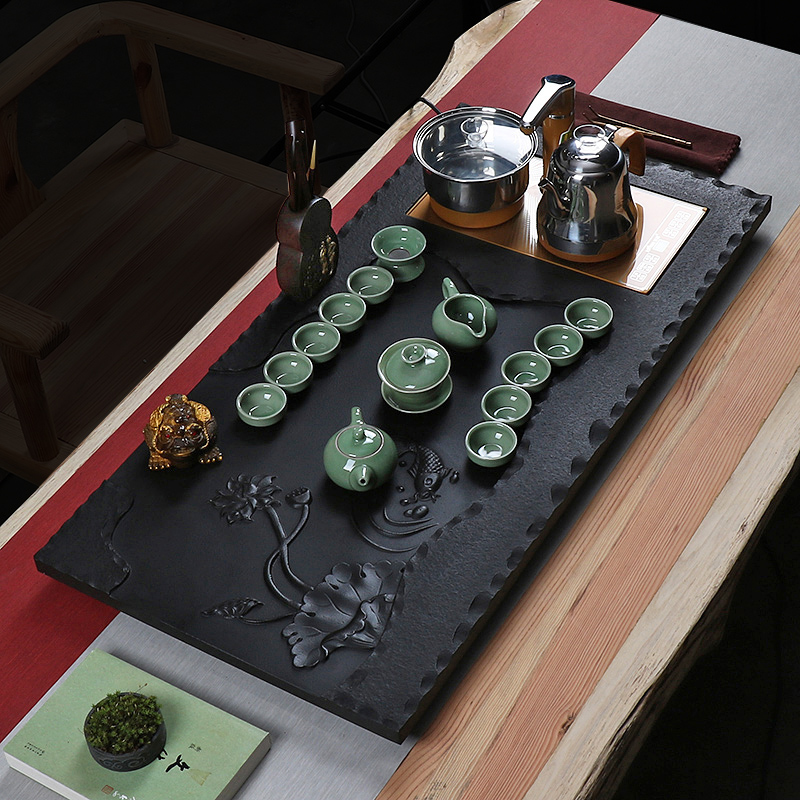True sheng sharply stone tea tray was kung fu tea set automatic water tea kettle body home tea sea