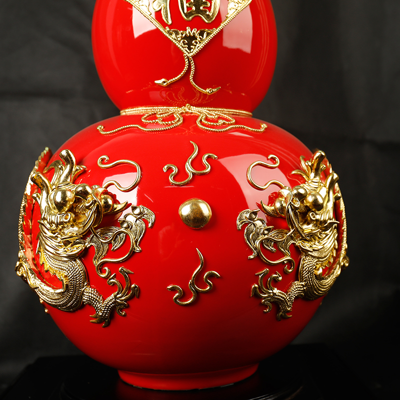 Really sheng paint line carve ssangyong offer f ceramics furnishing articles furnishing articles handicrafts gourd ferro, auspicious birthday birthday