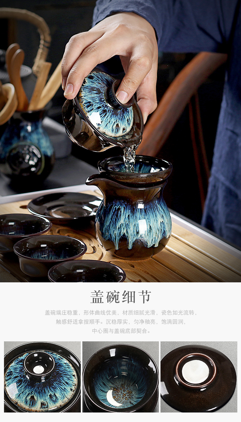 True sheng up ceramic cups tea set tea tureen teapot tea kungfu tea tea tray package