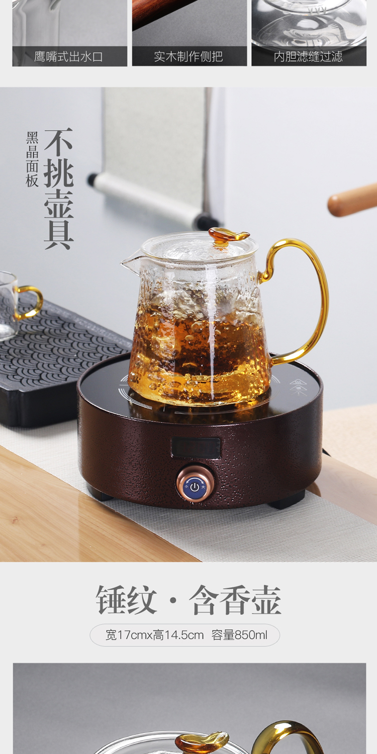 True sheng suit the electric TaoLu boiled tea, the Japanese heat - resistant glass home steamed small office glass teapot