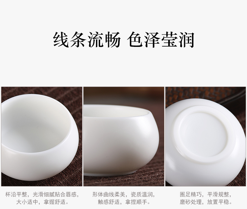 True sheng Chinese white dehua white porcelain kung fu tea set sealed ball hole side put the pot of tea of a complete set of gift set