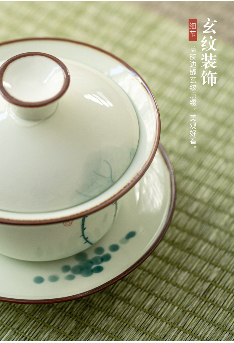 True sheng hand - made celadon tea suit household kung fu tea cups porcelain tureen tea pot dry mercifully consolidation