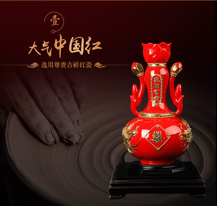 Really sheng xiamen paint line carve furnishing articles in extremely good fortune wedding gift to send friends girlfriends wedding gift ceramics