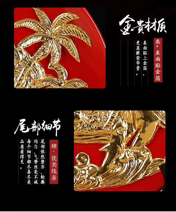 Really sheng xiamen special paint line carve gulangyu ceramic decoration plate bracket furnishing articles rich ancient frame household decoration