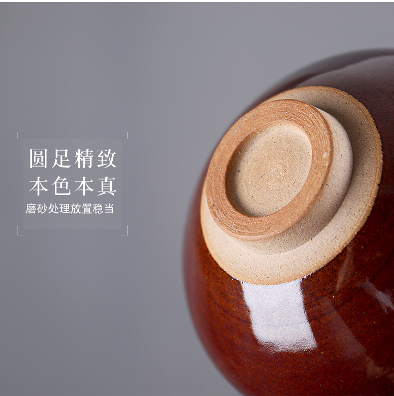 True sheng creative temmoku light tea tea leaves glass ceramic masters cup light tea tea set single cup bowl