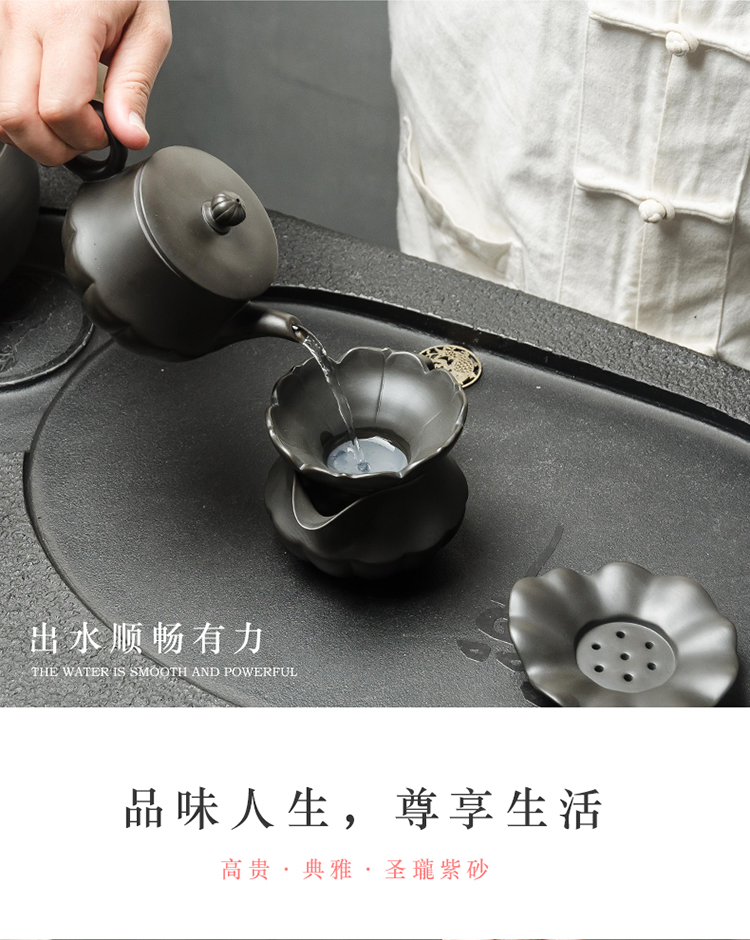 True sheng purple sand tea set gift tea sets boxed set household kung fu tea set to restore ancient ways of high - grade tea
