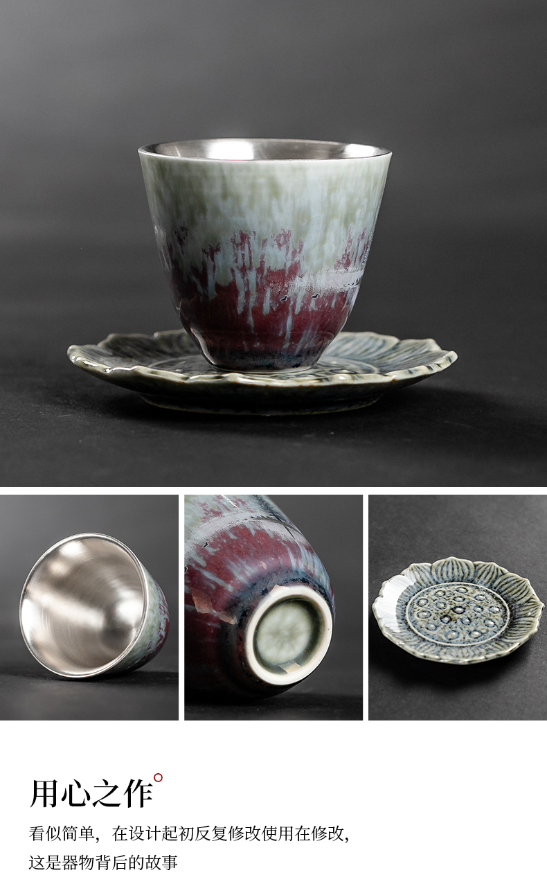 True sheng coppering. As silver tea set the whole up ceramic kung fu tea tea tea cup household gifts