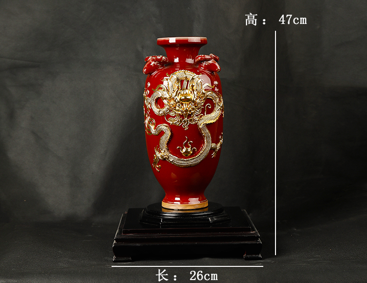 Really sheng xiamen special paint line carve handicraft furnishing articles SAN Yang open tyrone ceramic bottle household geomantic porch